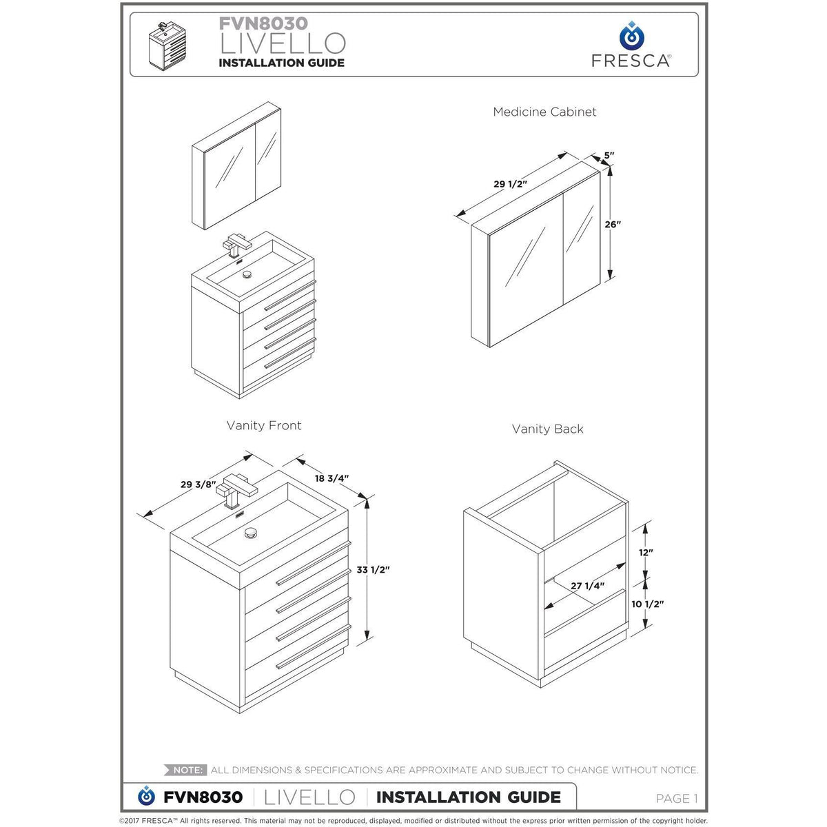White Bathroom Cabinet L27224
