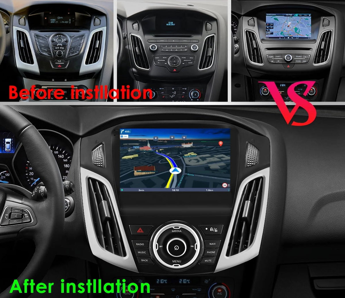 Android 12.0 Car Stereo Radio Head Unit GPS Navigation Carplay R1680