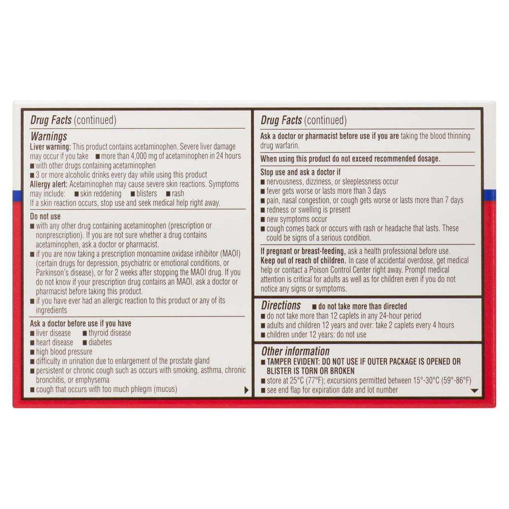 Maximum Strength Sinus Severe Congestion Relief Caplets, 20 Count S82794