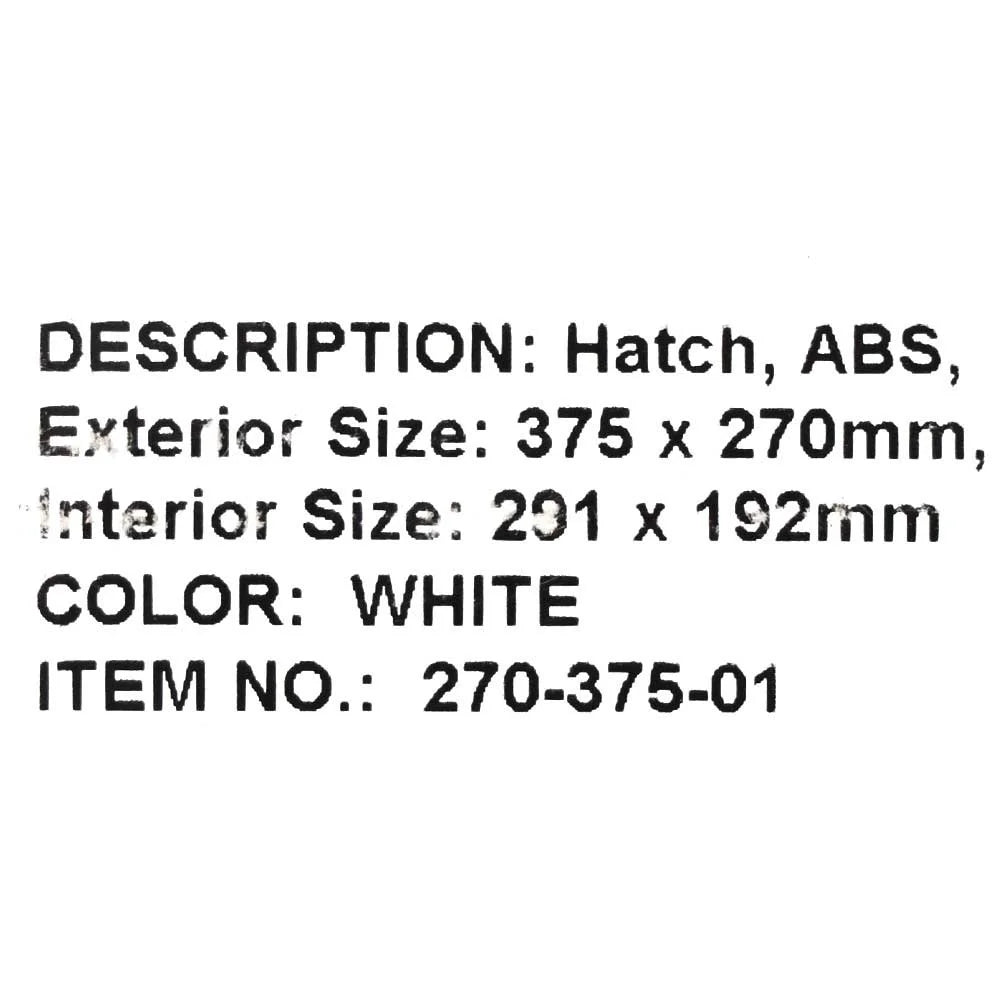 14.75 x 10.6 Inch White ABS Boat Access Hatch Q727499