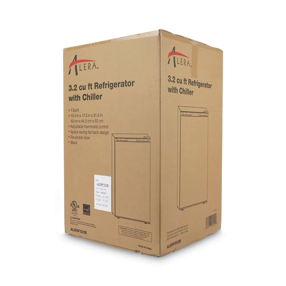 3.2 Cu. Ft. Black Refrigerator with Chiller Compartment Q23559