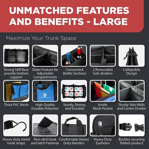 Truck Bed Organizer, Expandable Foldable Cargo Organizer X498