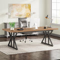 70.8 Inch Brown Black Executive Desk E274