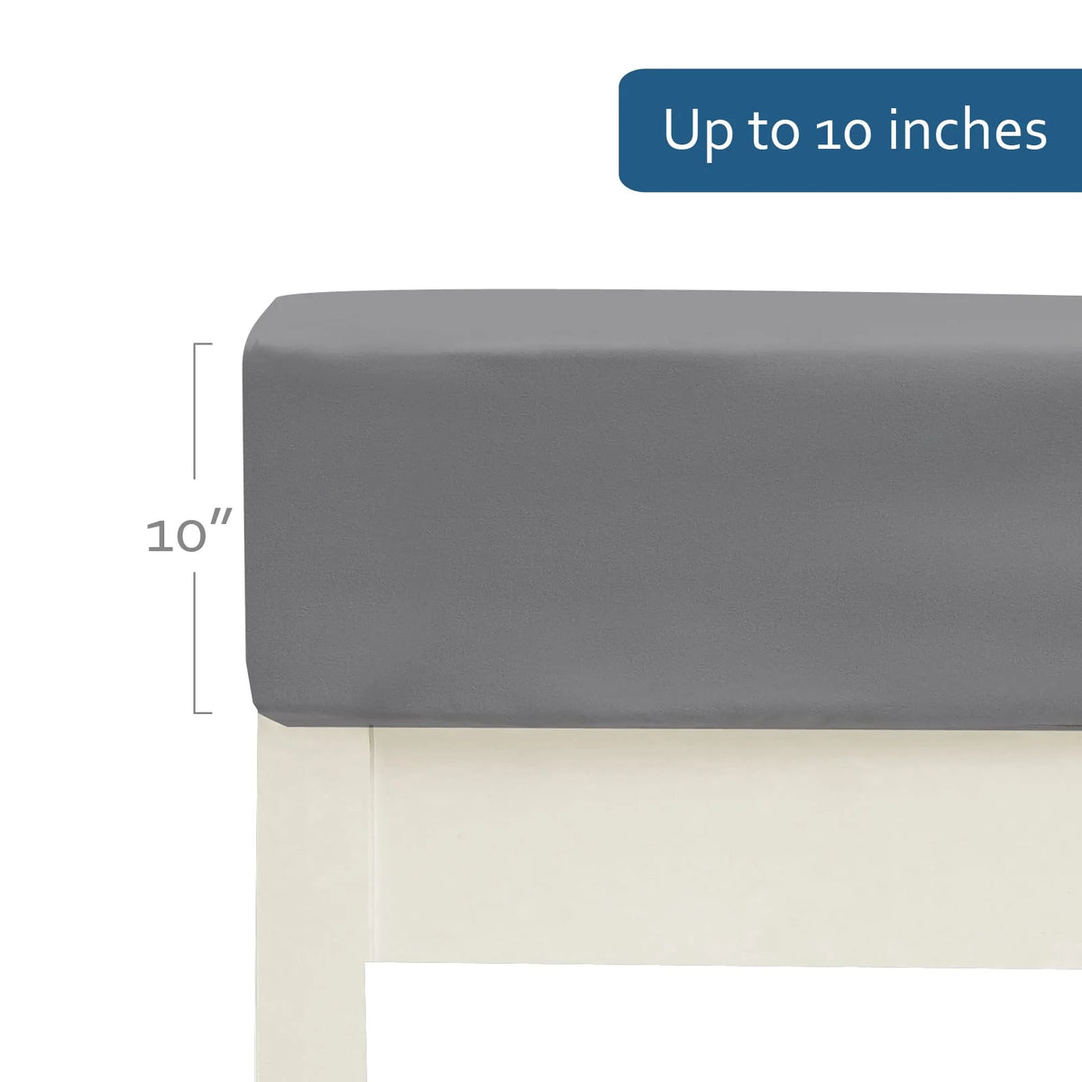 Gray Microfiber Cot Fitted Sheet 31x75 Inches D68980