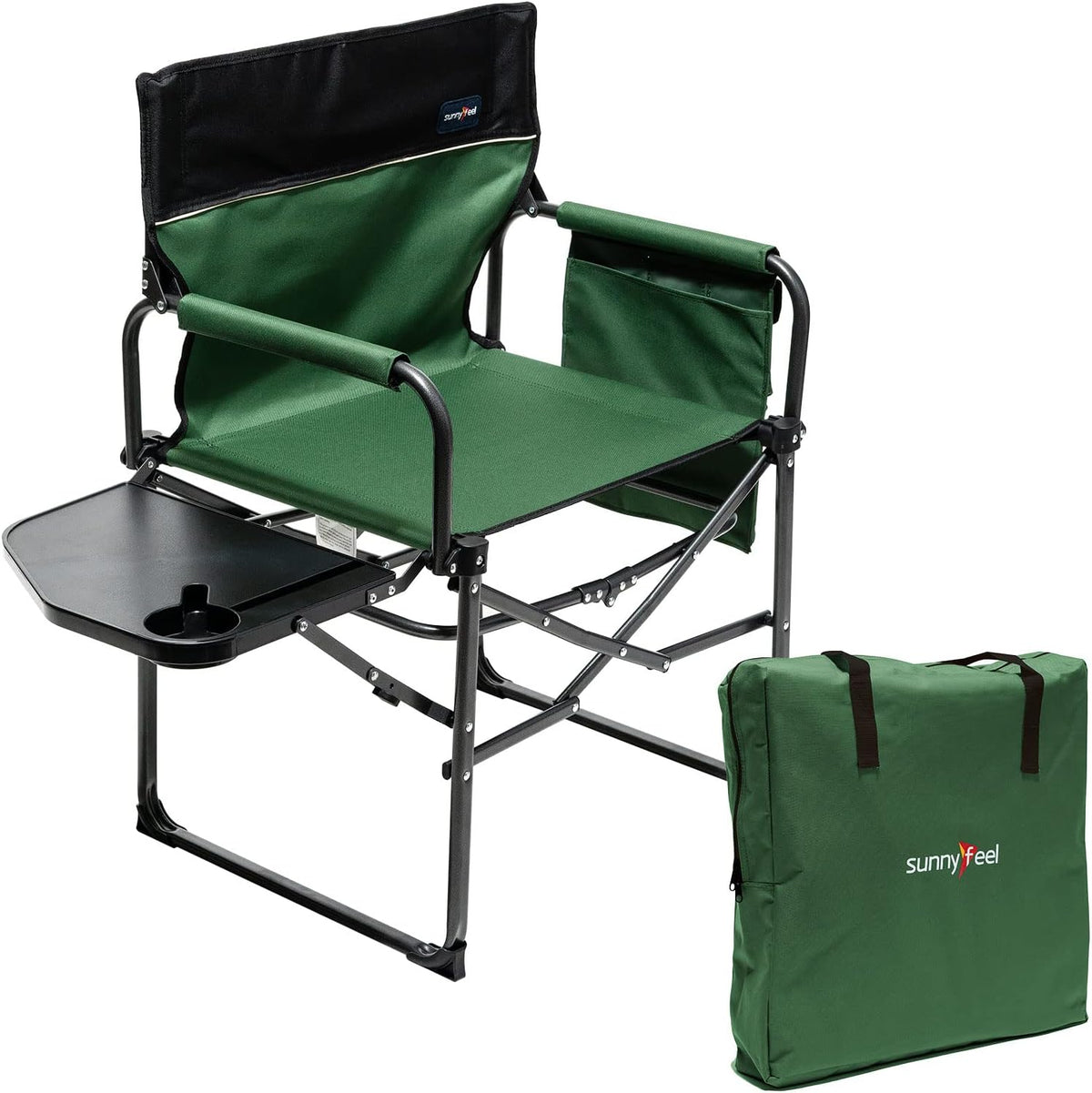 Oversized Heavy Duty Folding Camping Chair with Side Table N4998