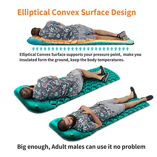 Inflatable Camping Sleeping Pad with Pillow V463552