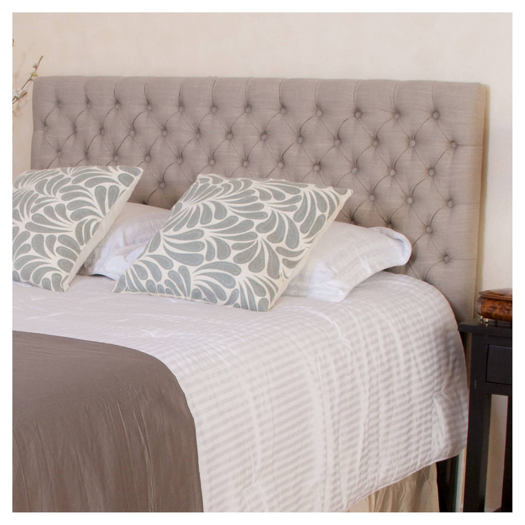 Light Beige Button Tufted Headboard King R869017