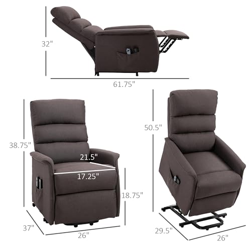 Black Fabric Power Lift Recliner Chair with Remote Control A193550
