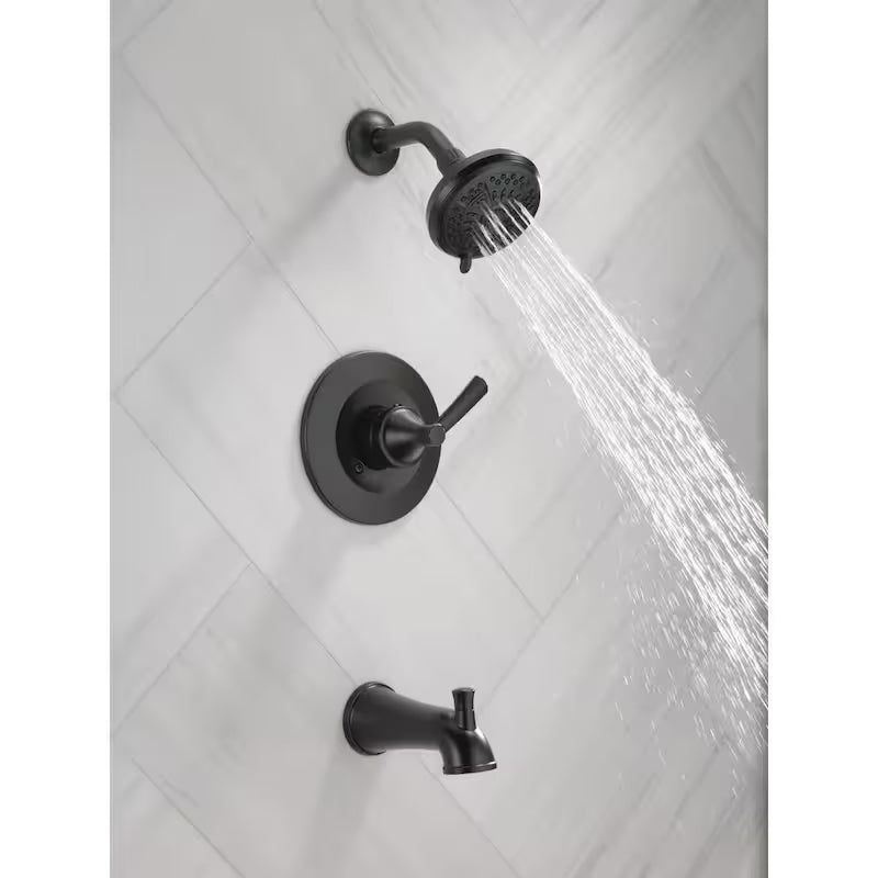 Single-Handle 6-Spray Tub and Shower Faucet in Matte Black P4818