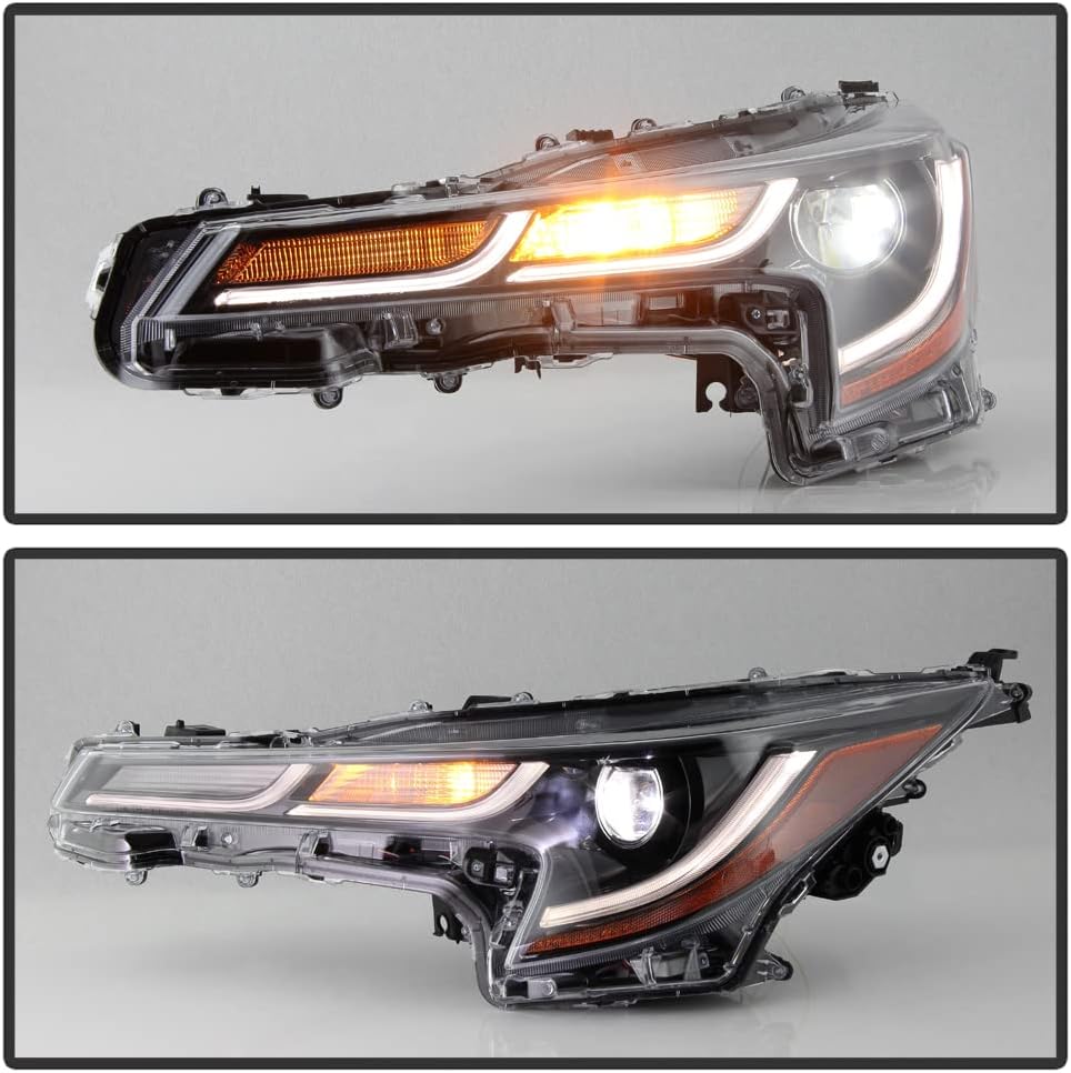 Black LED Projector Headlights Set Left+Right X8569