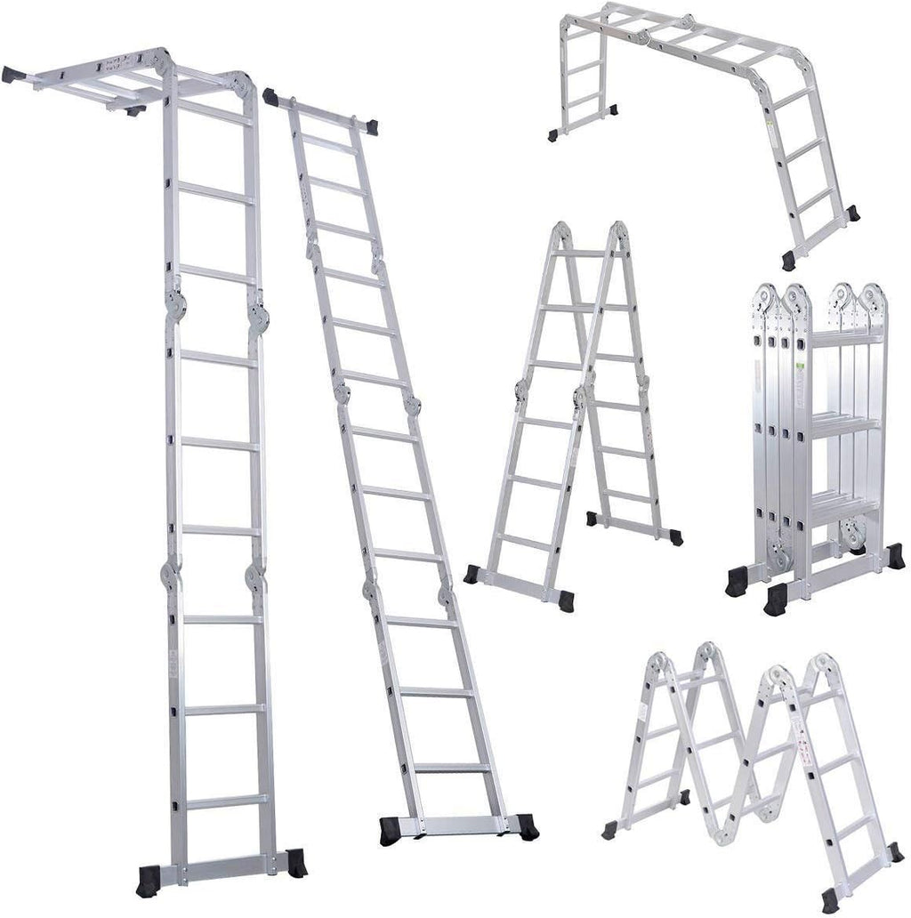 330lb 12.5ft Aluminum Folding Step Ladder T898