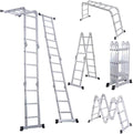 330lb 12.5ft Aluminum Folding Step Ladder T898