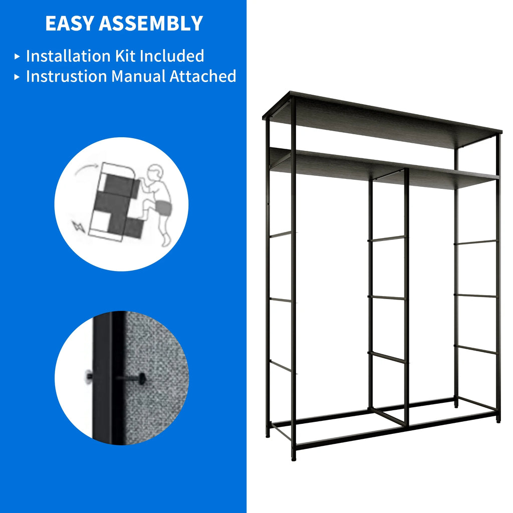 8 Drawer Fabric Dresser with Shelves B63886