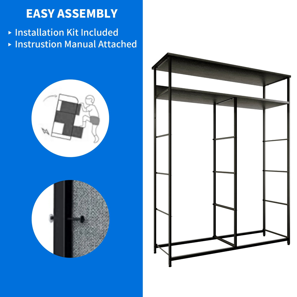 8 Drawer Fabric Dresser with Shelves B63886