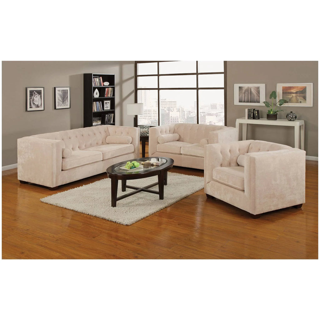 Almond Chesterfield Sofa O5575