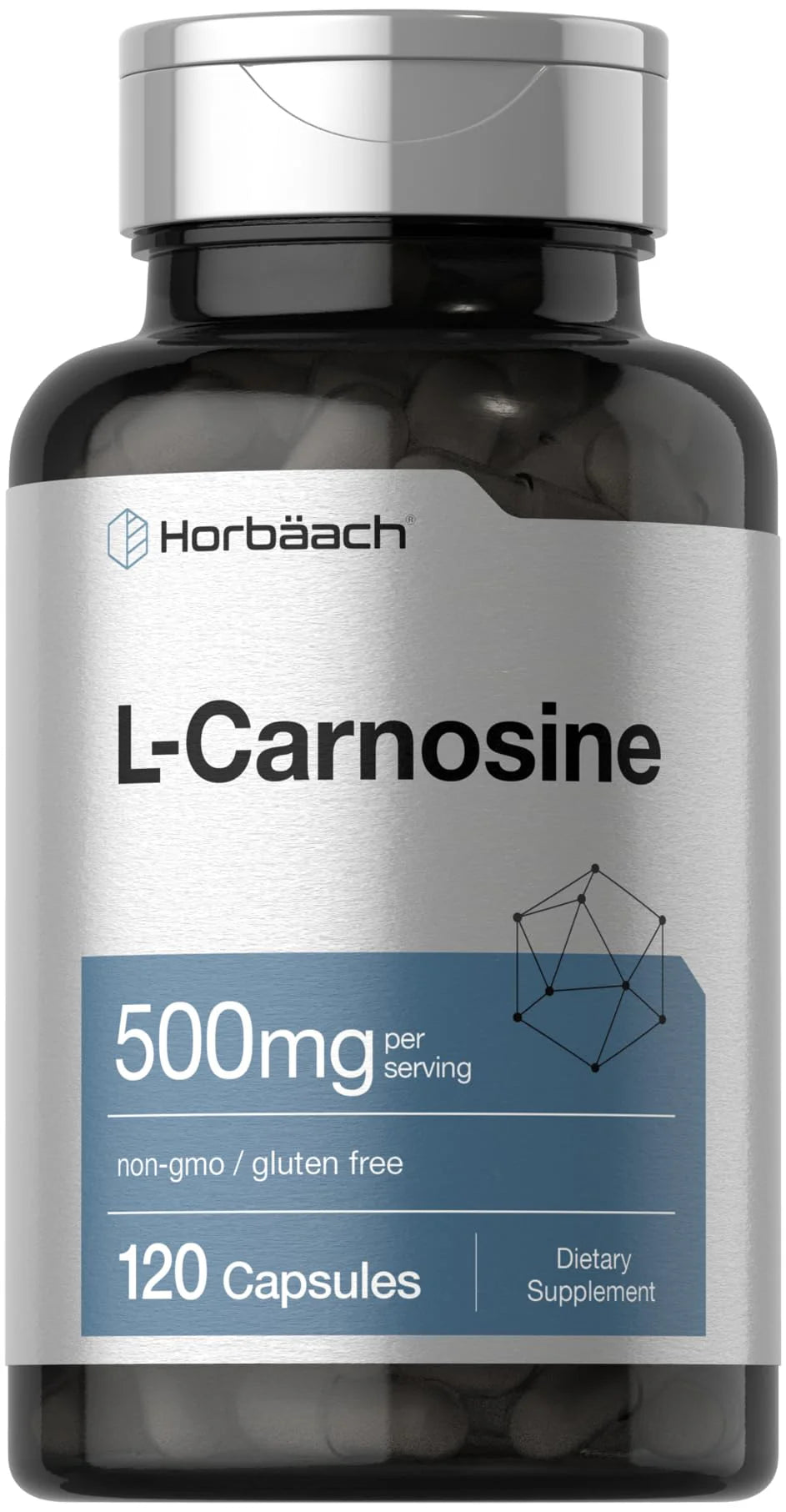 L-Carnosine 500mg 120 Capsule Supplement Non-GMO Gluten Free T1889