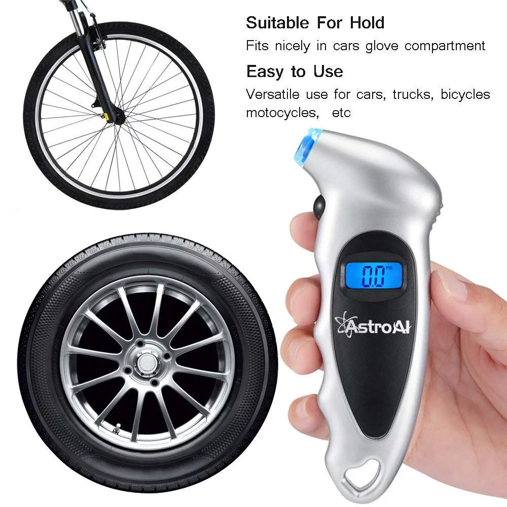 3 Pack Digital Tire Pressure Gauge 150 Psi 4 Settings H775002