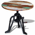 Solid Reclaimed Wood Cast Iron Side Table H18571