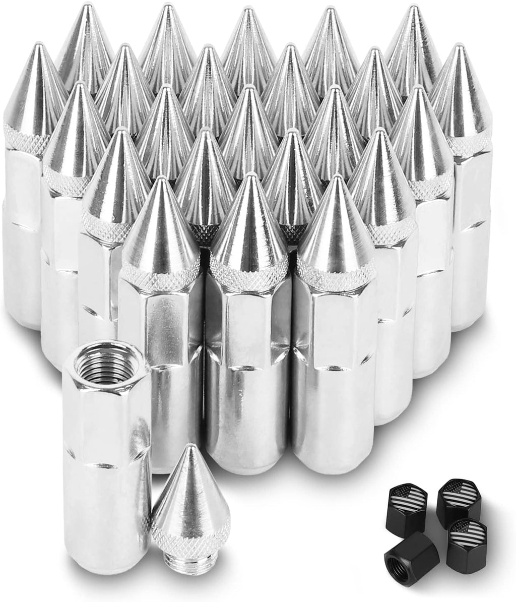 24 PCS Steel Spiked Lug Nuts (Neo Chrome) U938368
