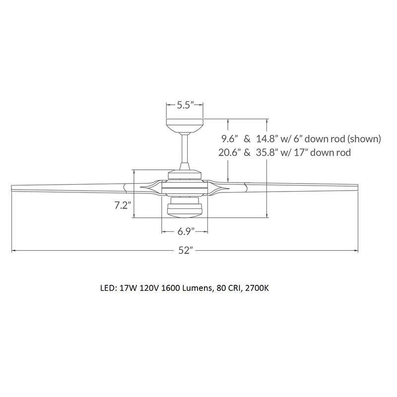 Torsion 52x22 Ceiling Fan U481481