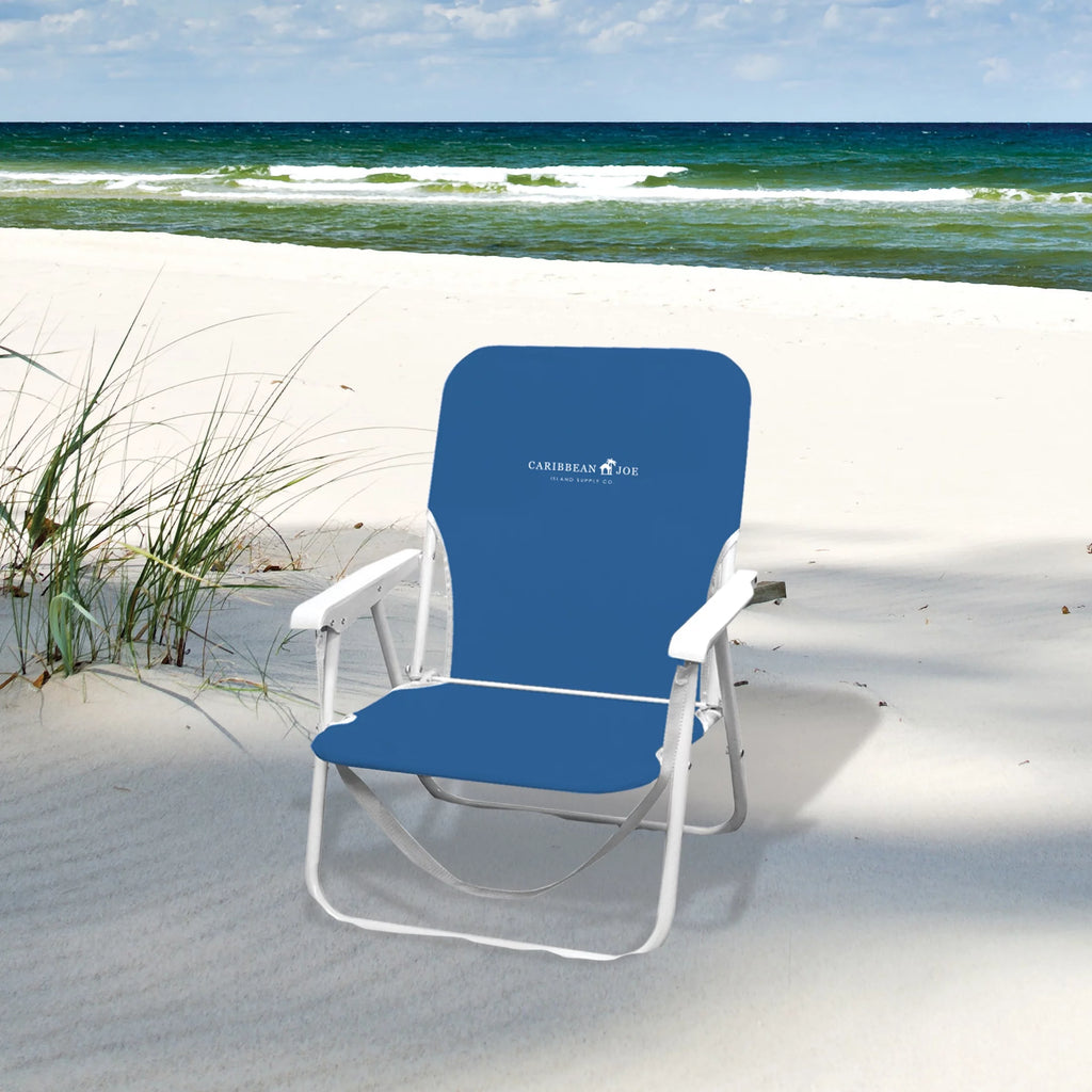 Folding Beach Chair Blue Stripes Z987