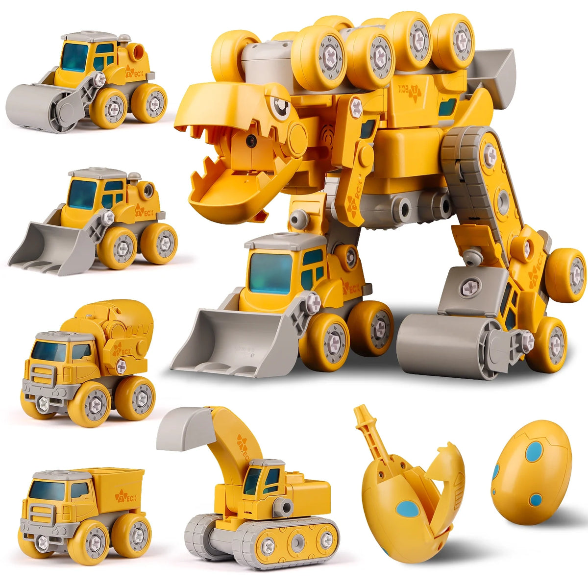 5 in 1 Take Apart Dinosaur Robot Building Toys V69295