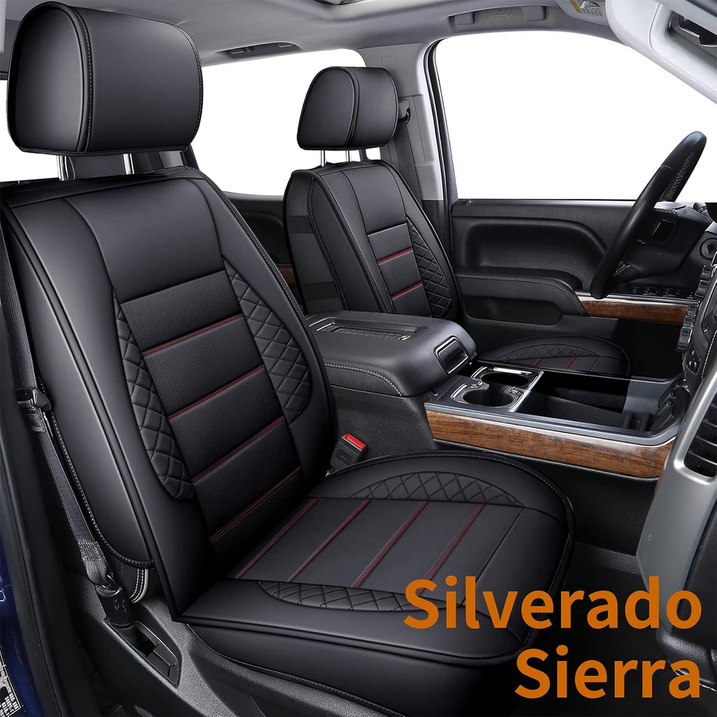 Brown Faux Leather Seat Covers with Center Console Cover V693