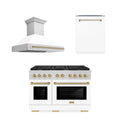 48 In. Gas Range, Range Hood, and Dishwasher I252
