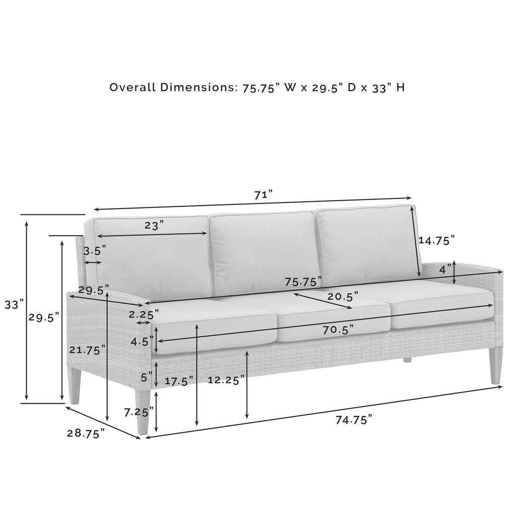 Outdoor Wicker 4 Piece Sofa Set U9152