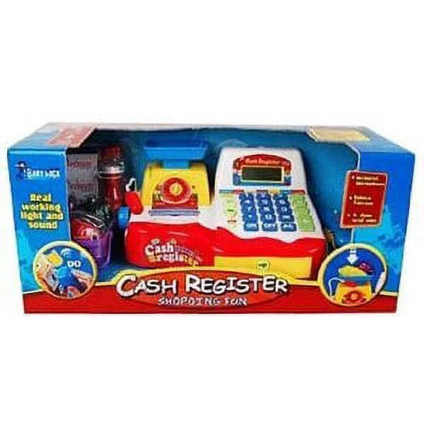 Cash Register with Checkout Scanner, Weight Scale, Microphone, Calculator, Play Money and Food Shopping Playset X776157