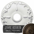 18 inchod x 3 1/2 inchid x 1 1/4 inchp Hand-Painted Stone Hearth Crackle Ceiling Medallion S9789