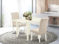 3 Piece Dinette Set with Rectangle Dropleaf Table and 2 Cream Fabric Chairs W616115