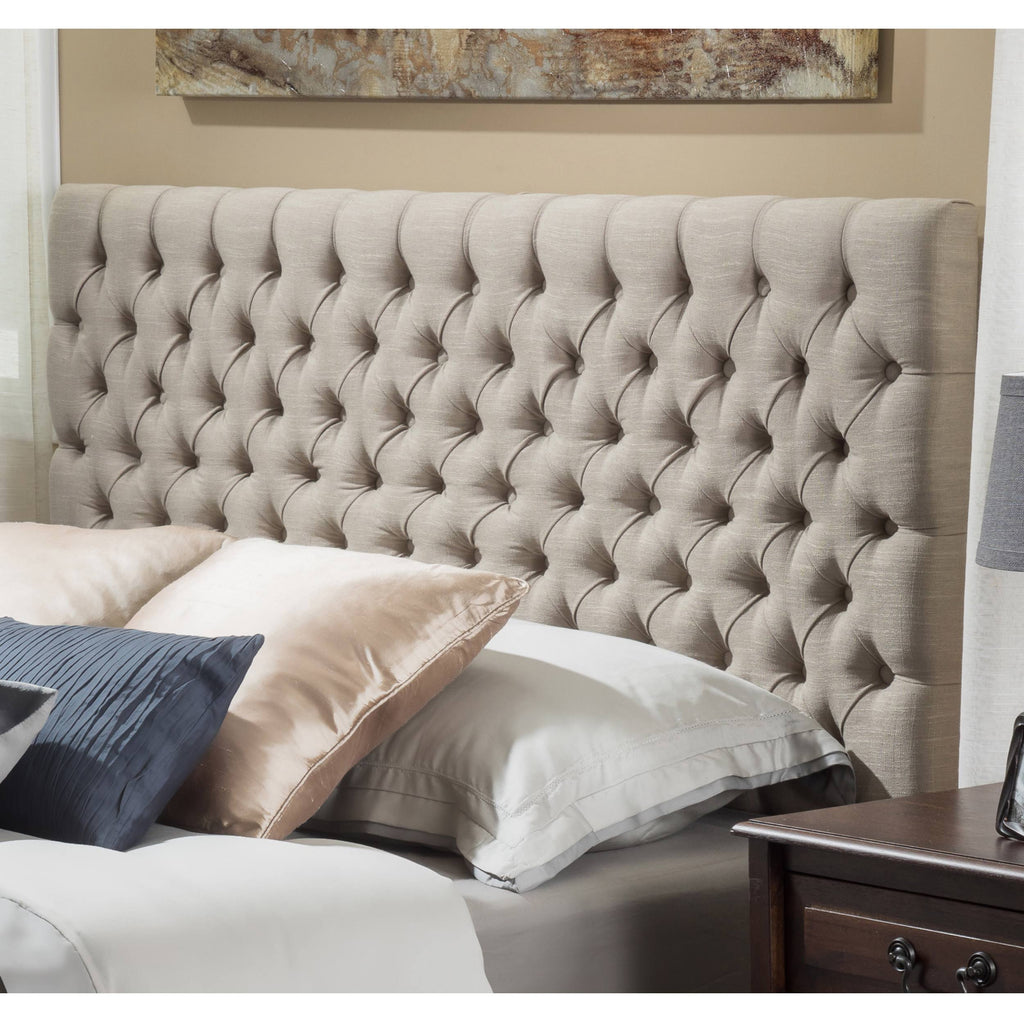 Light Beige Button Tufted Headboard King R869017