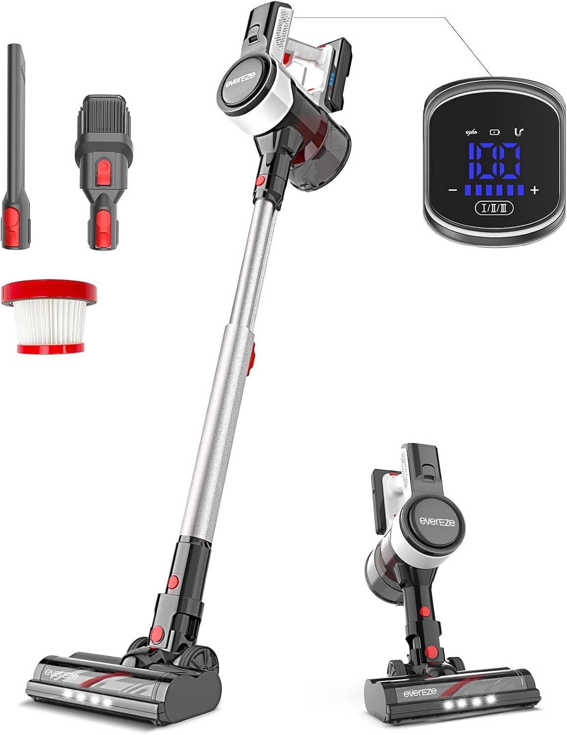 Cordless Stick Vacuum with 25kPa Suction, 50 Mins Runtime, 4 in 1 Lightweight Z7782