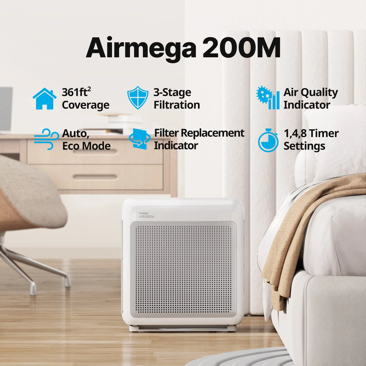 White True HEPA Air Purifier R890