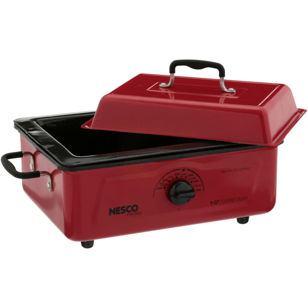 5 qt. 600 Wt. Roaster Porcelain Cookwell Red J282879