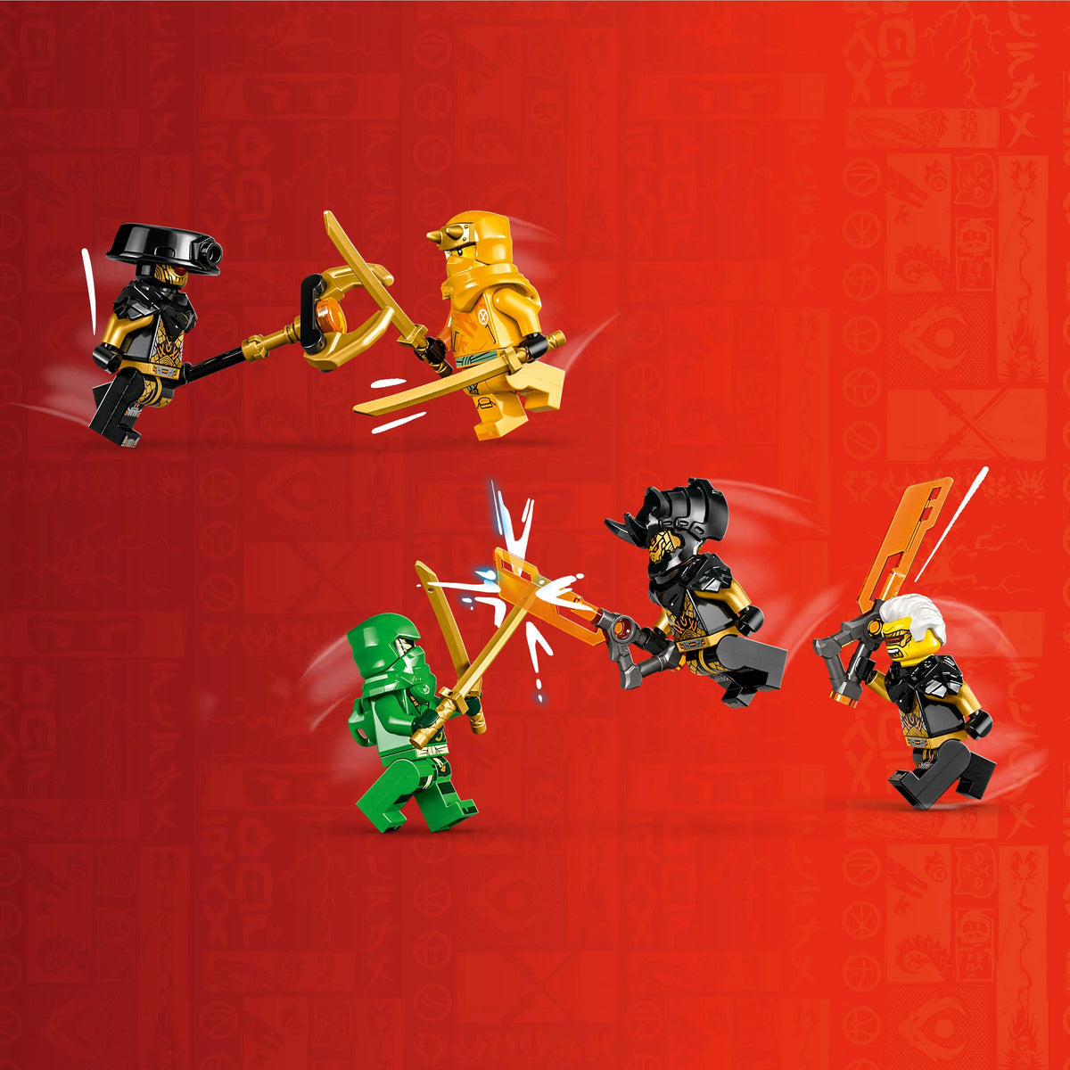 Building Toy Set with 2 Battle Mechs and 5 Minifigures M358