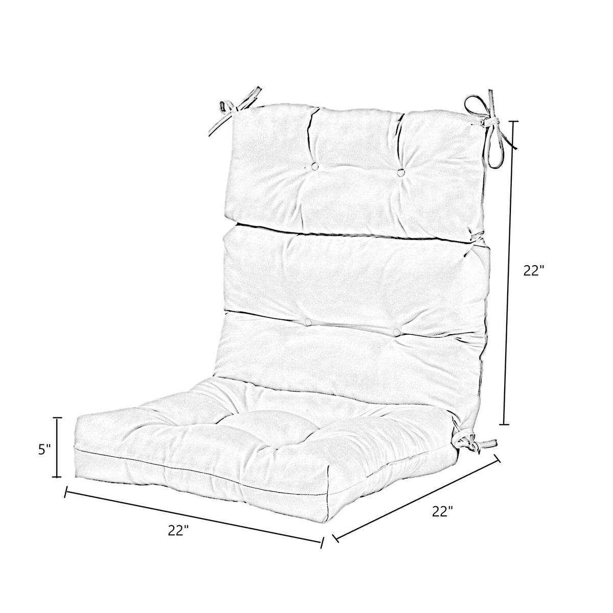 High Back Chair Cushion E22576