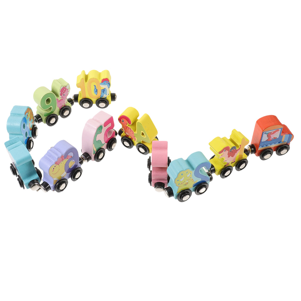 Magnetic Wooden Building Block Car Toy V4589