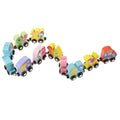 Magnetic Wooden Building Block Car Toy V4589