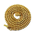 10K Yellow Gold Miami Cuban Link Chain Necklace D36214