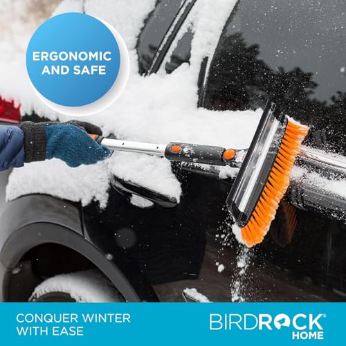 Extendable Snow Brush with Detachable Ice Scraper O130