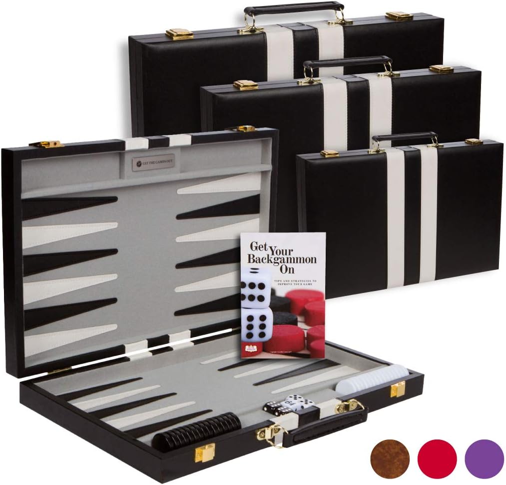 Brown Medium Backgammon Set P124351