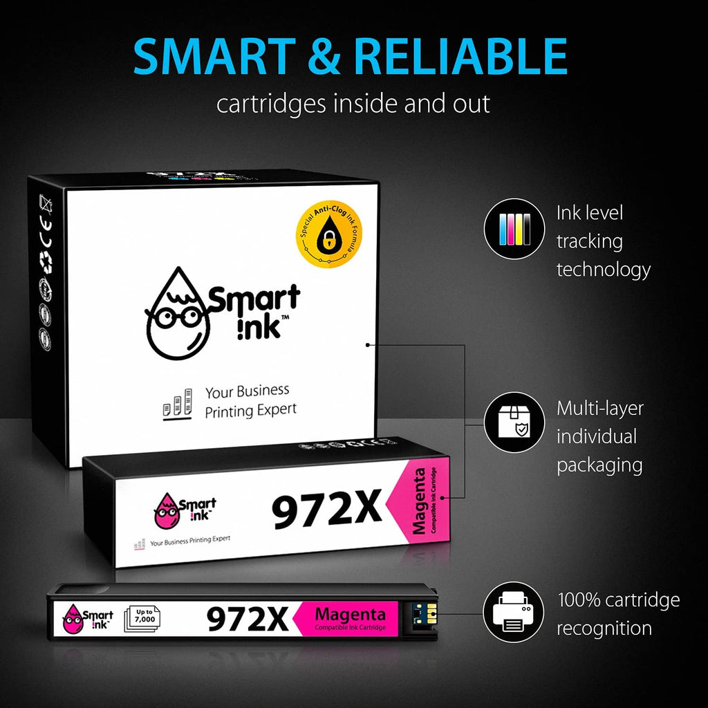 HP 972X 972 Ink Cartridge 4 Pack Combo Black Cyan Magenta Yellow T706