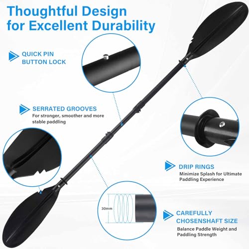 Standard Kayak Paddle Iron Shaft Polypropylene Blade Q981769
